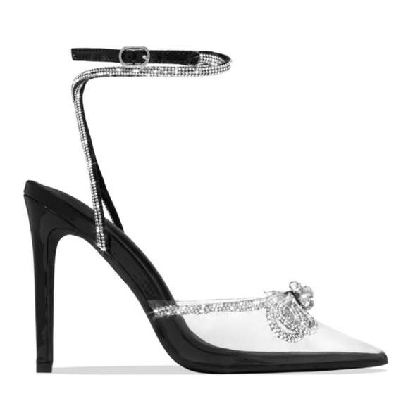 𝙍𝙀𝙎𝙏𝙊𝘾𝙆𝙀𝘿🎥💎Diamond All Over Stiletto Heel - BLACK - Picture 4 of 13